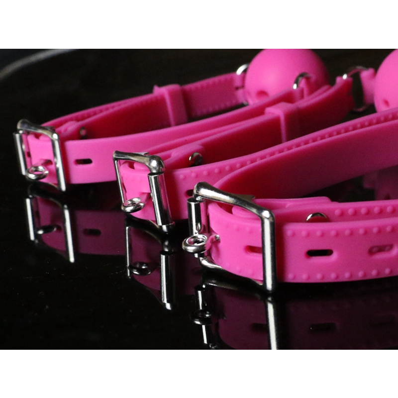 Pure Silicone Mouth Gag Ball Gags BDSM Gagging Restraint Gear Sex Bondage